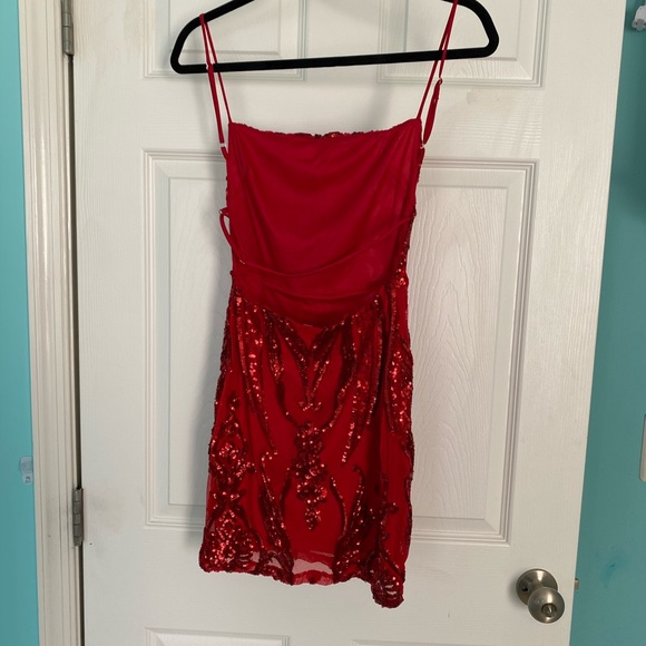 Lucy in the Sky | Dresses | Lucy In The Sky Red Sequin Dress | Poshmark